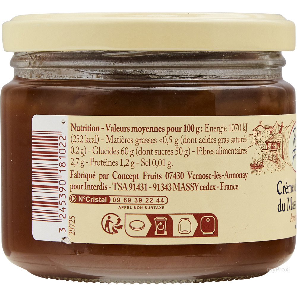 Crème de marrons avec morceaux d'Ardèche - Reflets de France - 325 g