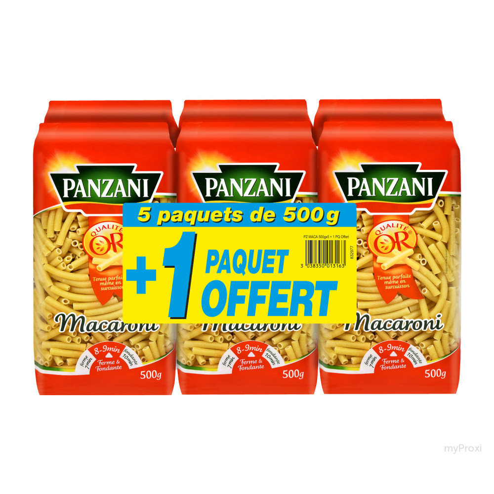 Macaroni, Panzani (500 g)  La Belle Vie : Courses en Ligne