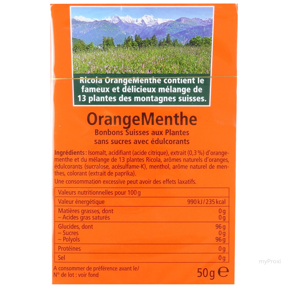 50G ORANGE MENTHE RICOLA