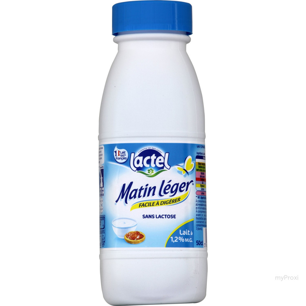Grossiste Lait Bio sans lactose 1.2% M.G 6x50cl - LACTEL
