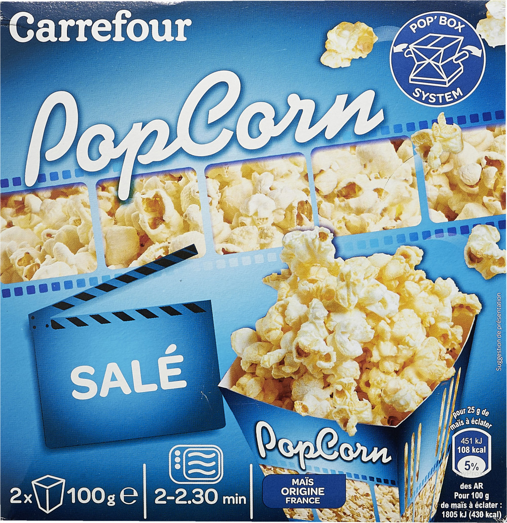 Popcorn salé (Carrefour)