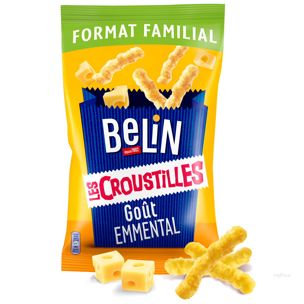 Belin Croustilles Goût Emmental 138 g : : Epicerie