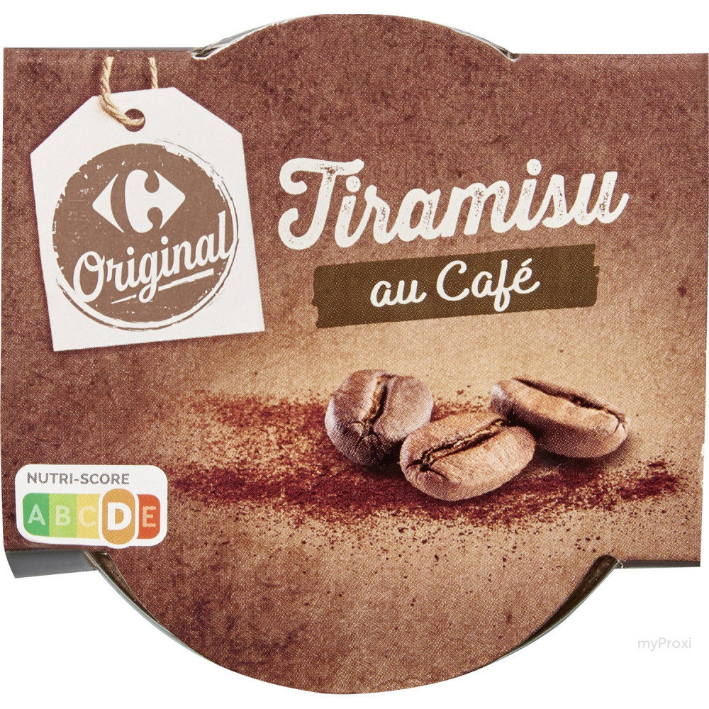 Dessert Tiramisu au café CARREFOUR ORIGINAL : le pot de 85g à Prix Carrefour