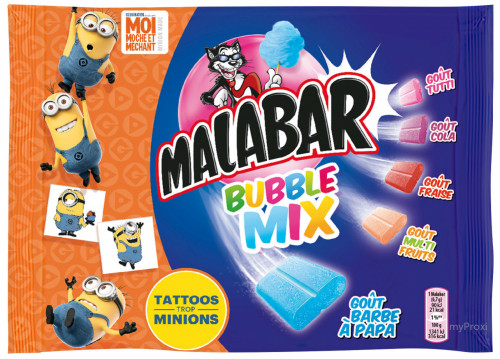 Vidal Malabar Chewing-gum Bubble Mix 214 g : : Epicerie