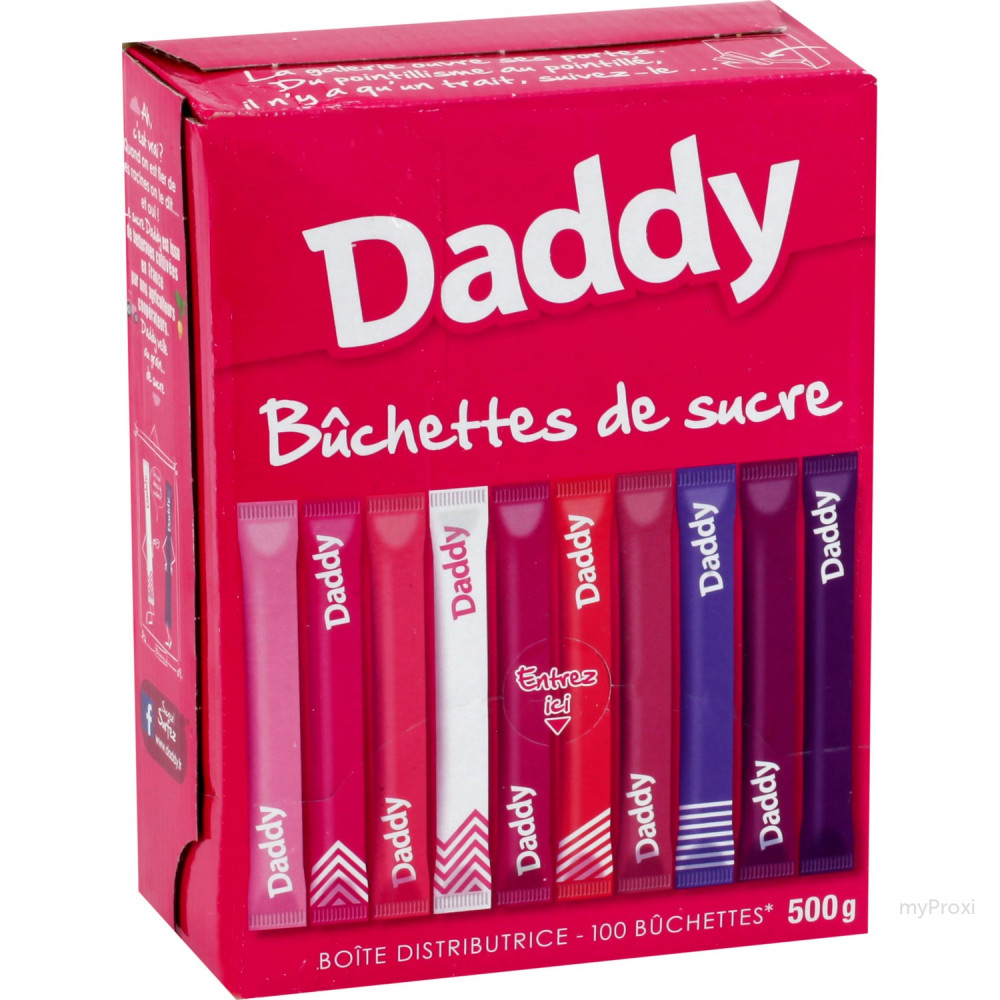 Daddy Sucre En Poudre Buchette (x100) 500g