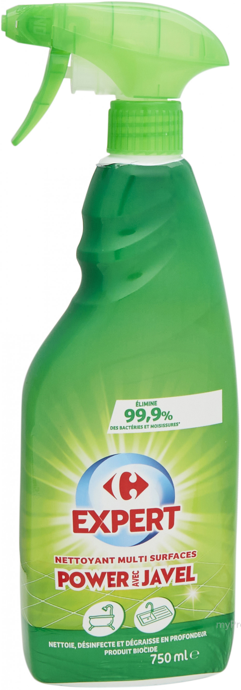 Nettoyant Spray avec javel Leader price 750ml - Bricaillerie