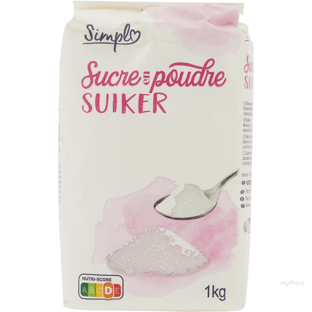 Sucre blanc en poudre bec verseur - 1 kg - TABLIER BLANC au