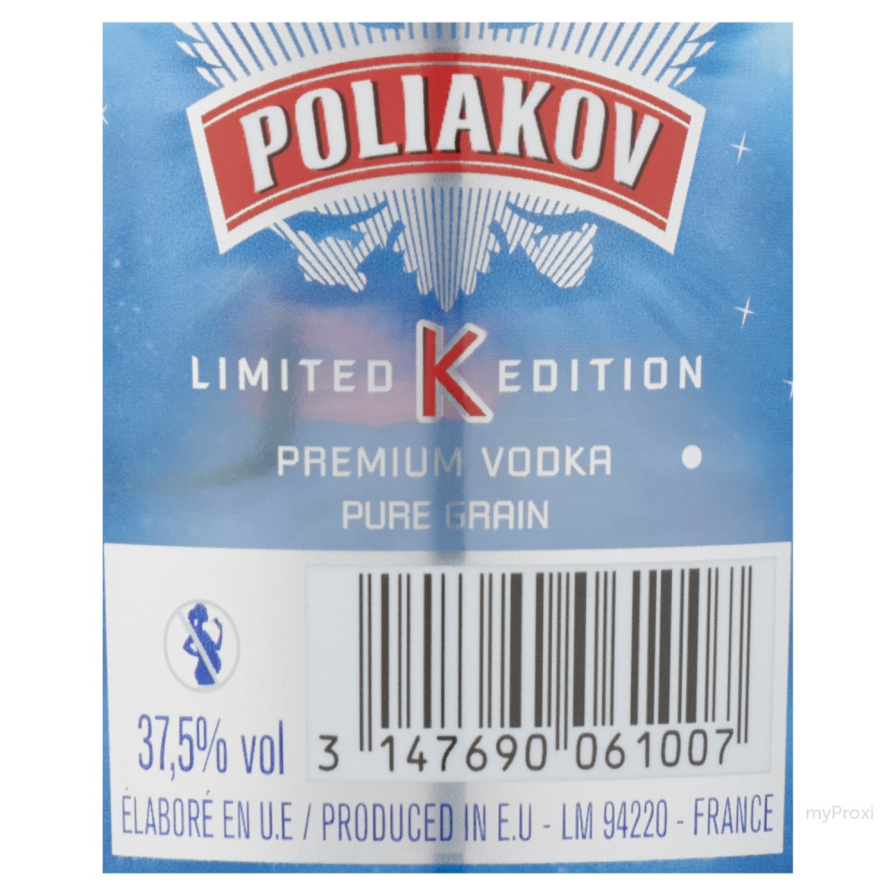 POLIAKOV Vodka 70 cl - 37,5% vol. : : Epicerie