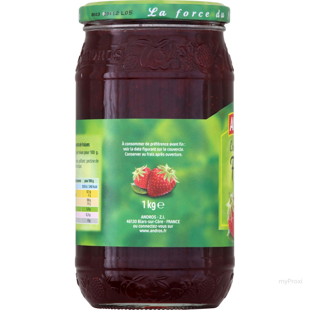 Confiture fraise CARREFOUR SENSATION