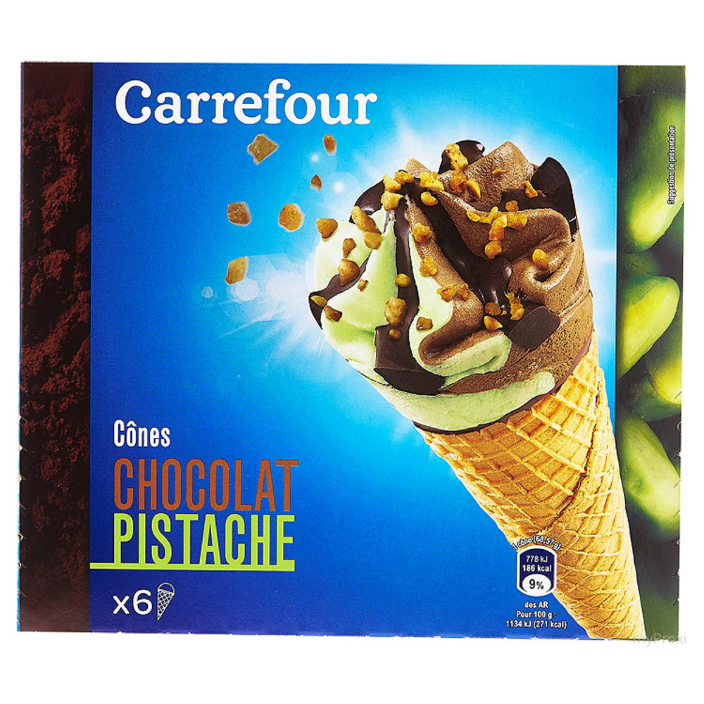 Chocolat Pistache - Carrefour - 411,4 g
